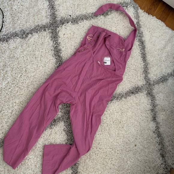 Free People NWOT Cotton One-Shoulder Jumpsuit - Picture 3 of 6